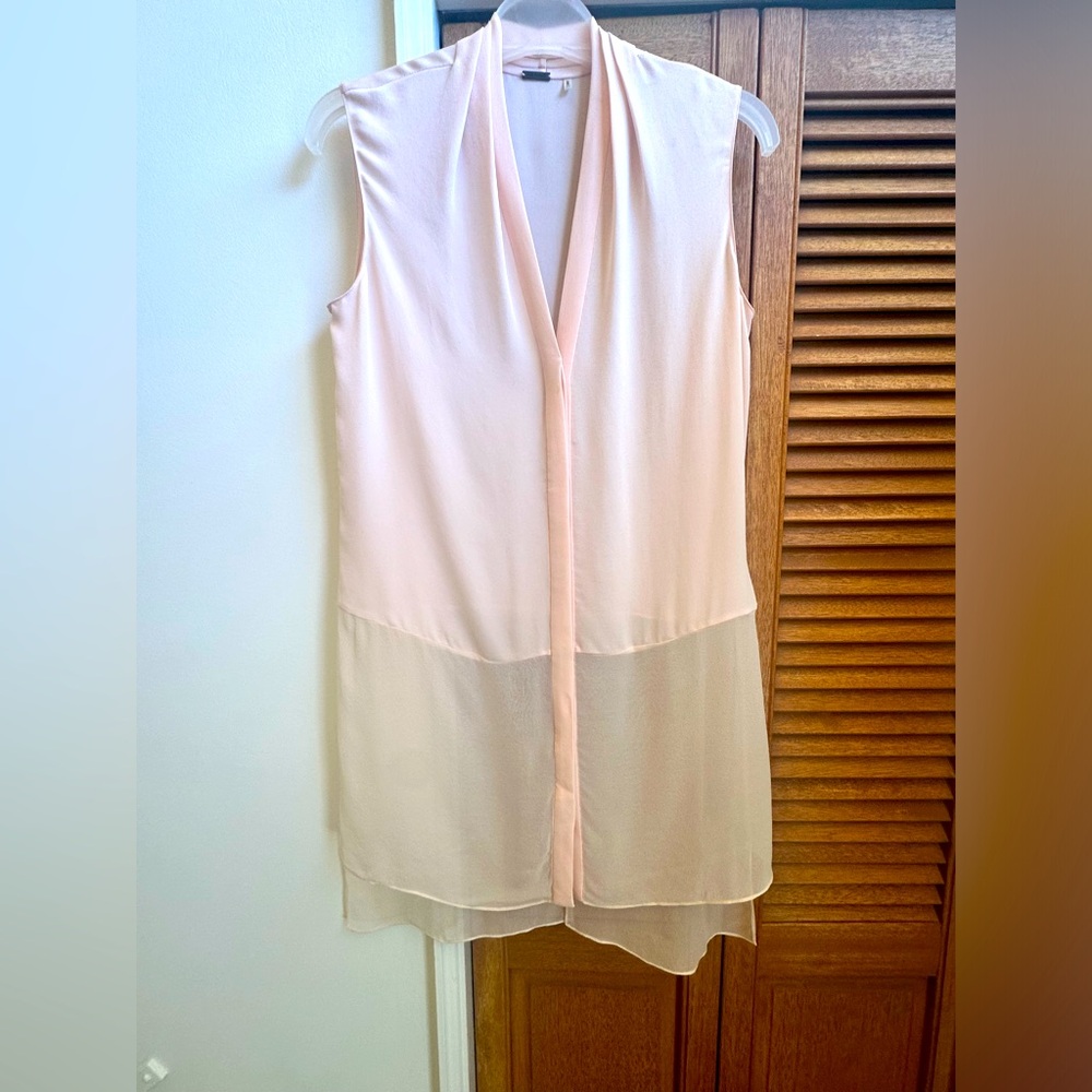 Elie Tahari XS light pink silk sleeveless top